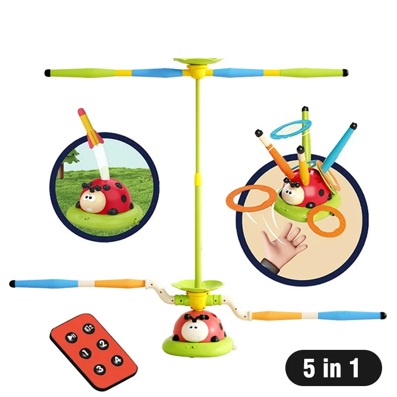 3-in-1 Children's Sports Toy: Skipping Rope Machine and Ferrule Game for Indoor and Outdoor Learning Activities
