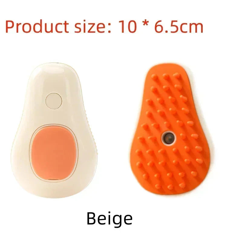 Electric Cat Steam Brush - 3-in-1 Pet Grooming Comb with Water Spray for Cats and Dogs, USB Rechargeable