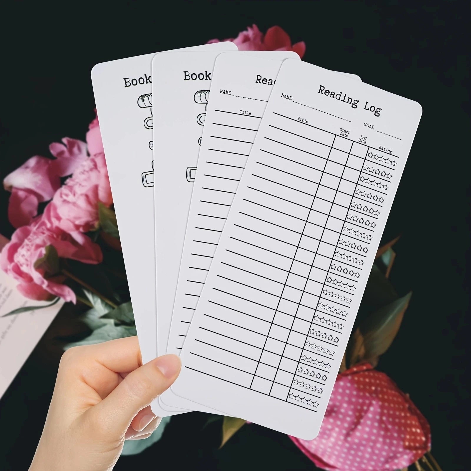 20/50 Piece Reading List Bookmark Set, Blank Bookmarks for DIY Art Projects, Book Accessories, School Supplies, and Gift Tags