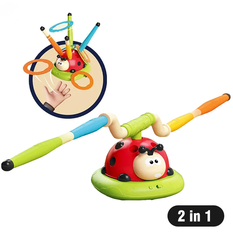 3-in-1 Children's Sports Toy: Skipping Rope Machine and Ferrule Game for Indoor and Outdoor Learning Activities