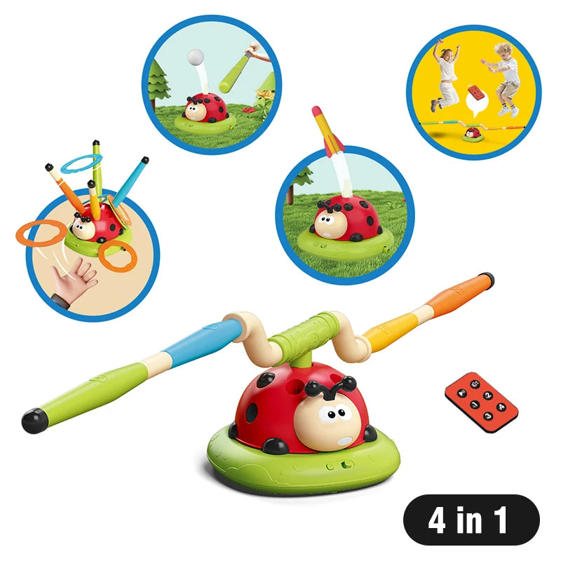 3-in-1 Children's Sports Toy: Skipping Rope Machine and Ferrule Game for Indoor and Outdoor Learning Activities