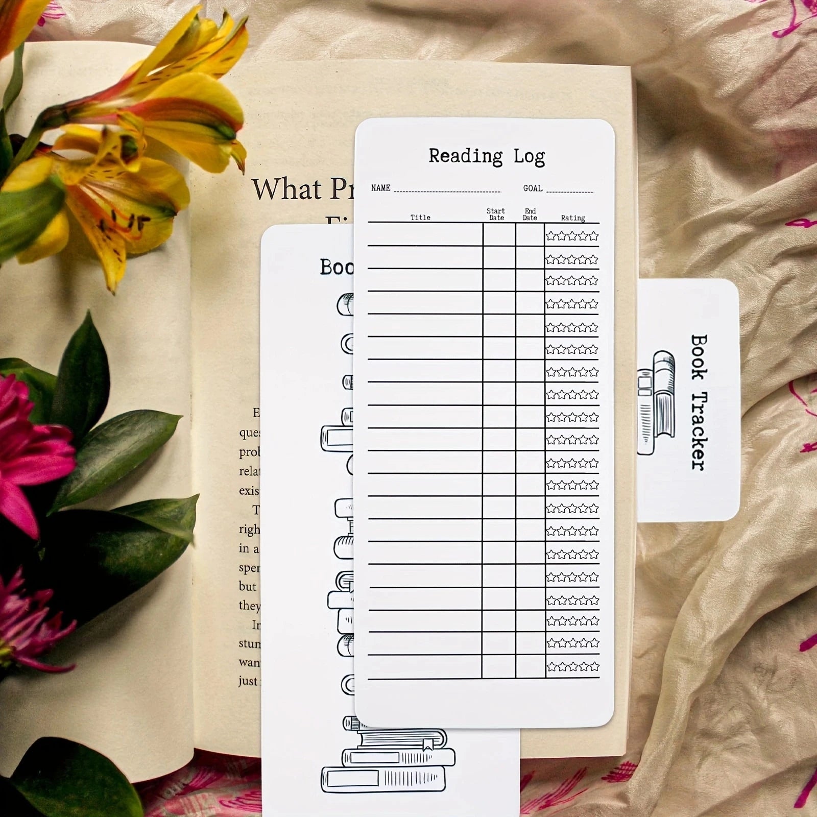 20/50 Piece Reading List Bookmark Set, Blank Bookmarks for DIY Art Projects, Book Accessories, School Supplies, and Gift Tags