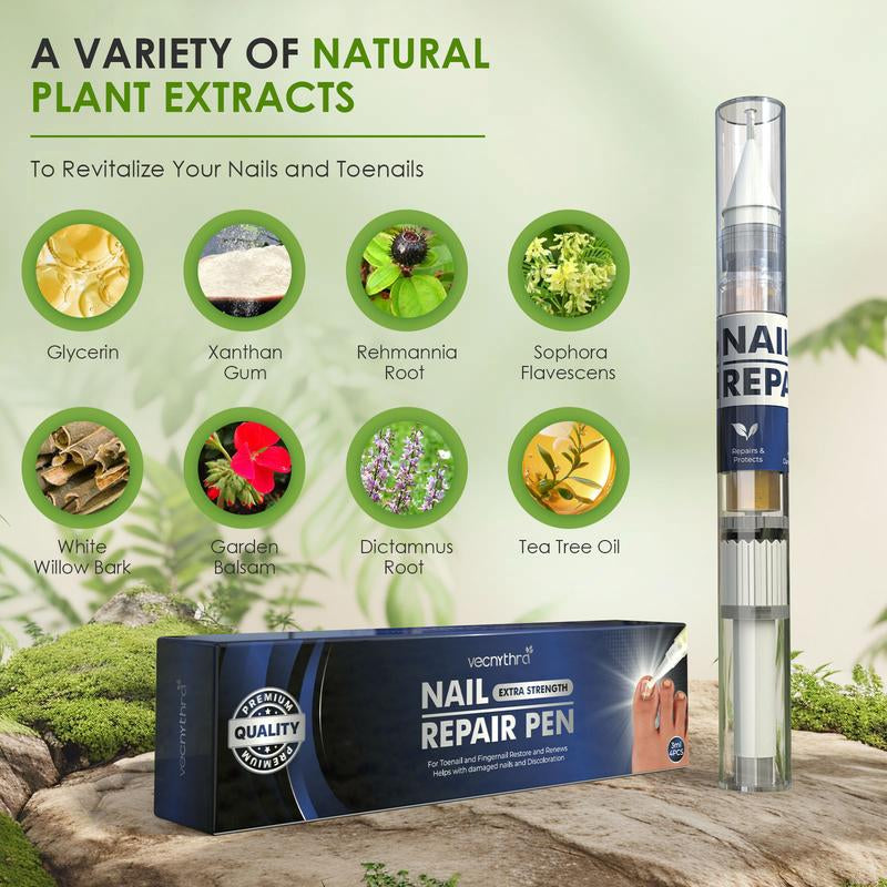 4-Pack Nail Fungus Treatment Pens – 25% Undecylenic Acid, Extra Strength Formula with Twist Pen Applicator