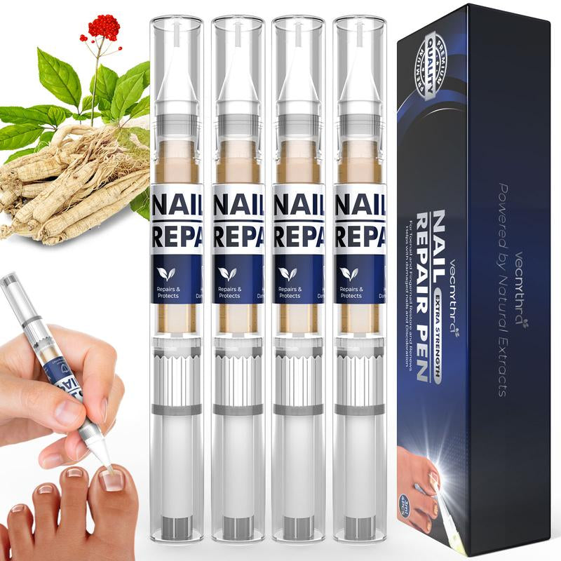 4-Pack Nail Fungus Treatment Pens – 25% Undecylenic Acid, Extra Strength Formula with Twist Pen Applicator