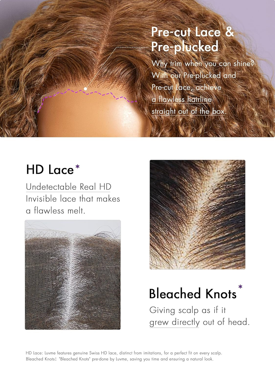 18 Inch Brown Highlight Kinky Curly Lace Front Wigs Human Hair 5X5 Transparent Human Hair Lace Frontal Wigs for Women 180% Density Curly Glueless Human Hair Wigs Pre Plcked